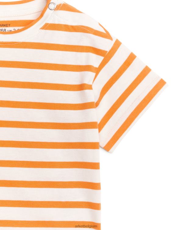 ARKET kleding 0DXJP1697 gebroken wit/oranje T-shirt met korte mouwen kinderen