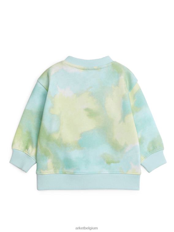 ARKET kleding 0DXJP1698 blauw/tie-dye katoenen sweatshirt kinderen