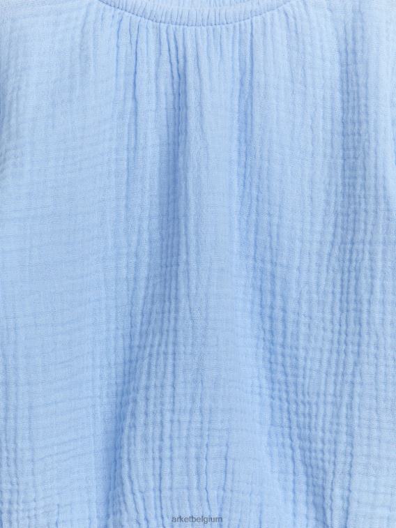 ARKET kleding 0DXJP1718 lichtblauw Kaasdoekblouse met ballonmouwen kinderen