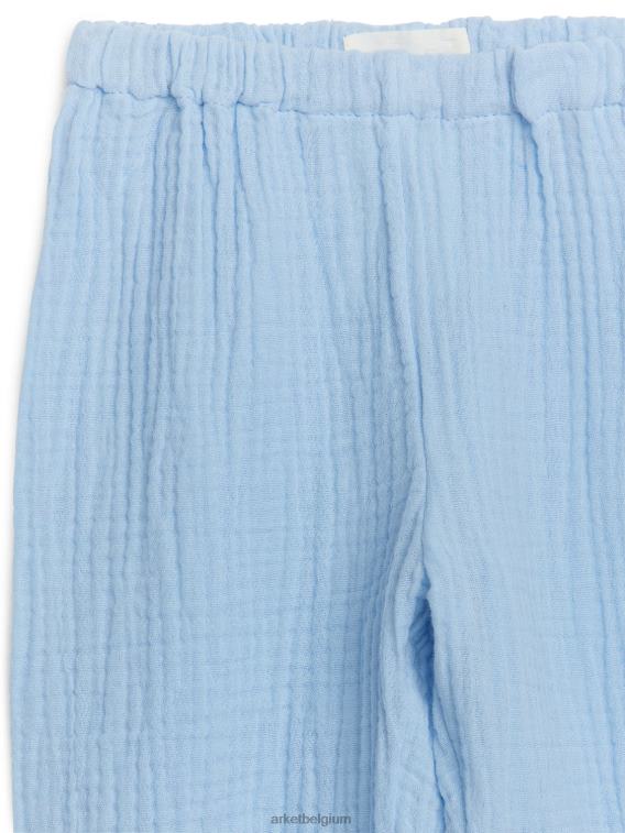 ARKET kleding 0DXJP1719 blauw katoenen mousseline broek kinderen