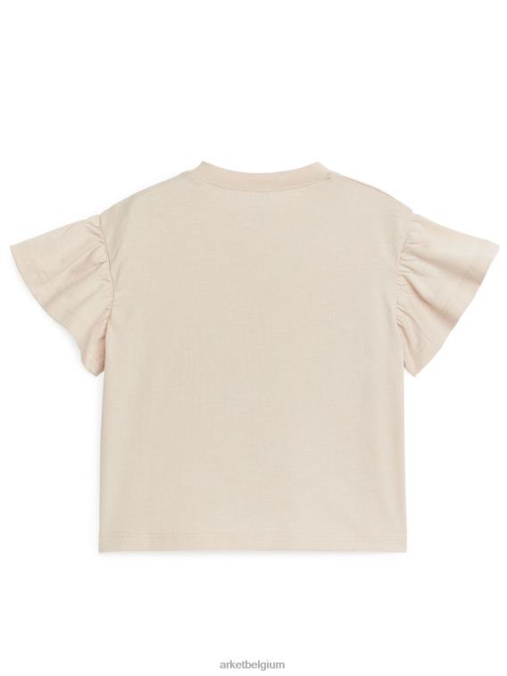 ARKET kleding 0DXJP1728 beige T-shirt met ruches kinderen