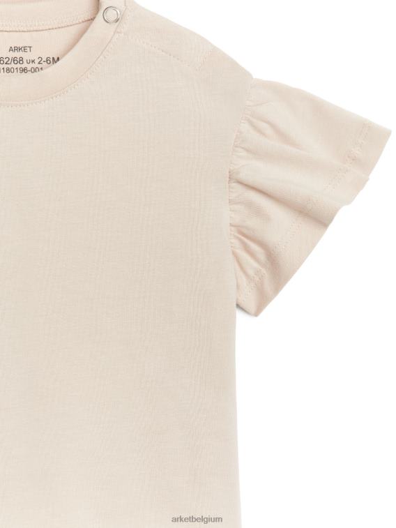 ARKET kleding 0DXJP1728 beige T-shirt met ruches kinderen