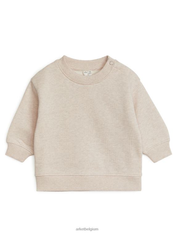 ARKET kleding 0DXJP1737 havermelange losvallende katoenen sweater kinderen