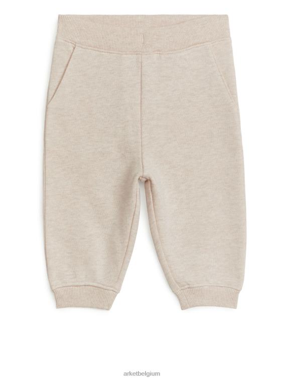ARKET kleding 0DXJP1738 havermelange katoenen joggingbroek kinderen