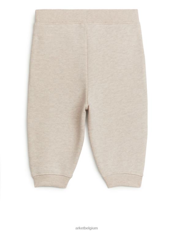 ARKET kleding 0DXJP1738 havermelange katoenen joggingbroek kinderen