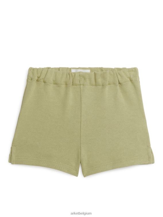 ARKET kleding 0DXJP1742 kaki groen korte broek van katoenen badstof kinderen
