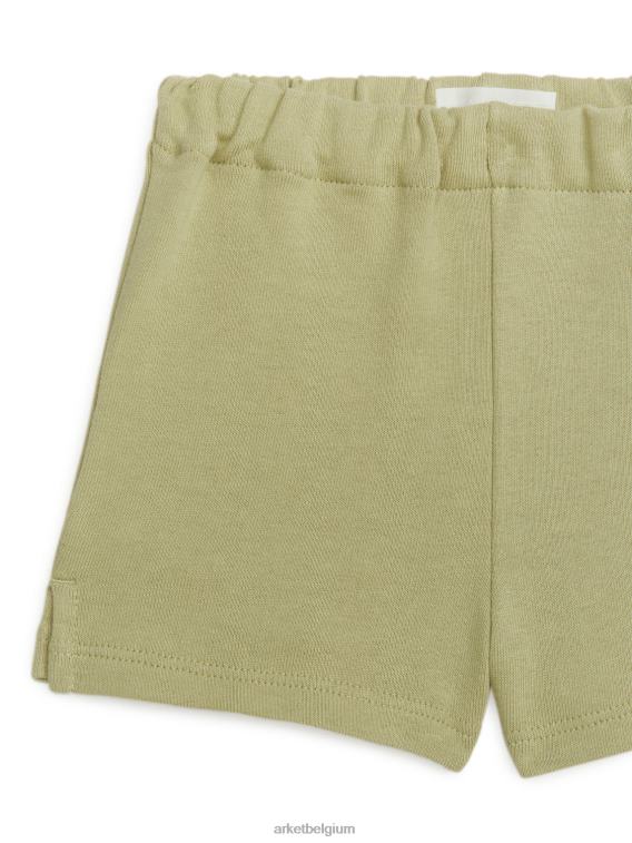 ARKET kleding 0DXJP1742 kaki groen korte broek van katoenen badstof kinderen