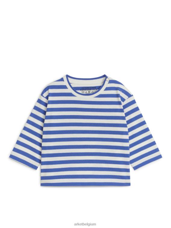 ARKET kleding 0DXJP1746 gebroken wit/blauw top met lange mouwen kinderen