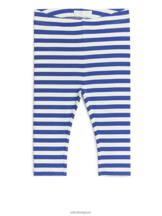 ARKET kleding 0DXJP1747 gebroken wit/helderblauw geribbelde legging kinderen