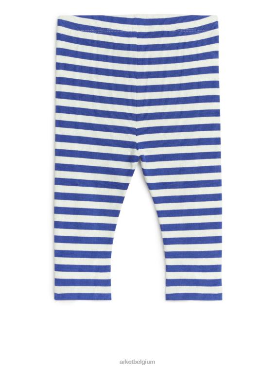 ARKET kleding 0DXJP1747 gebroken wit/helderblauw geribbelde legging kinderen