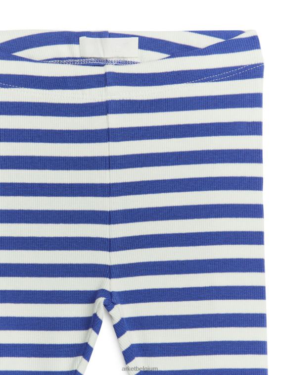 ARKET kleding 0DXJP1747 gebroken wit/helderblauw geribbelde legging kinderen