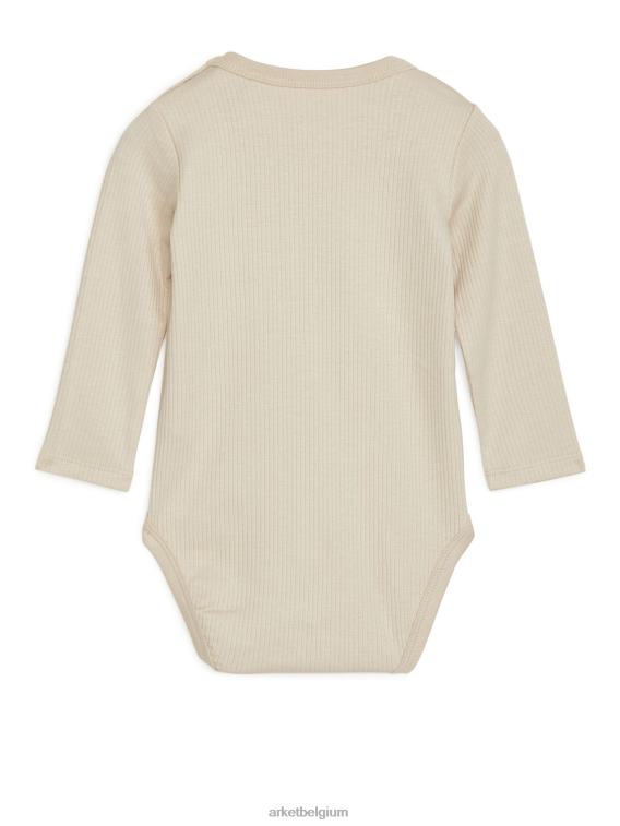 ARKET kleding 0DXJP1755 licht beige bodysuit van katoenlyocell kinderen