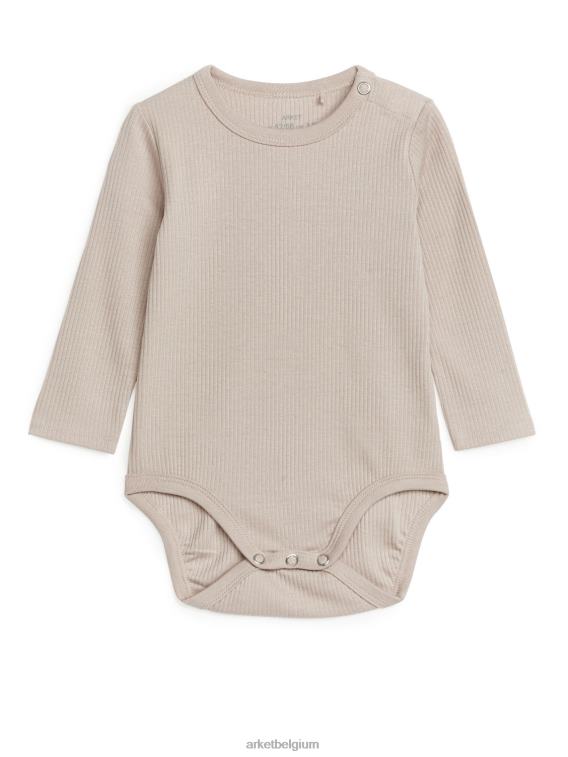 ARKET kleding 0DXJP1755 licht beige bodysuit van katoenlyocell kinderen