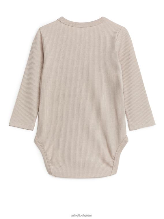 ARKET kleding 0DXJP1755 licht beige bodysuit van katoenlyocell kinderen