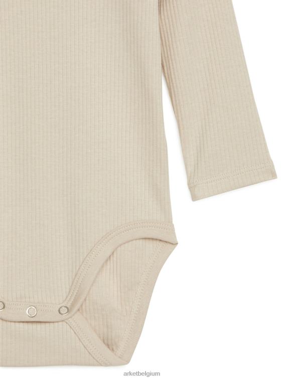 ARKET kleding 0DXJP1755 licht beige bodysuit van katoenlyocell kinderen
