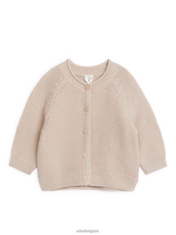 ARKET kleding 0DXJP1764 beige gebreid katoenen vest kinderen