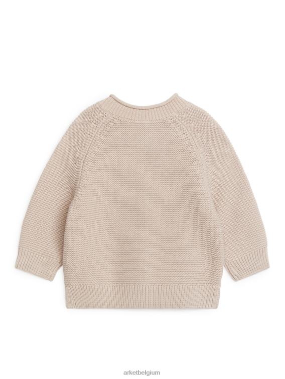 ARKET kleding 0DXJP1764 beige gebreid katoenen vest kinderen