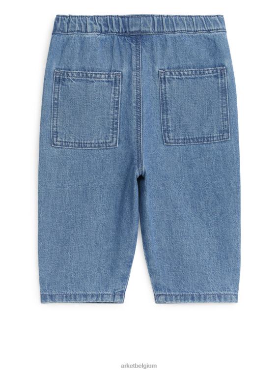 ARKET kleding 0DXJP1767 blauw gewassen zachte denimbroek kinderen