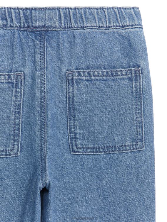 ARKET kleding 0DXJP1767 blauw gewassen zachte denimbroek kinderen