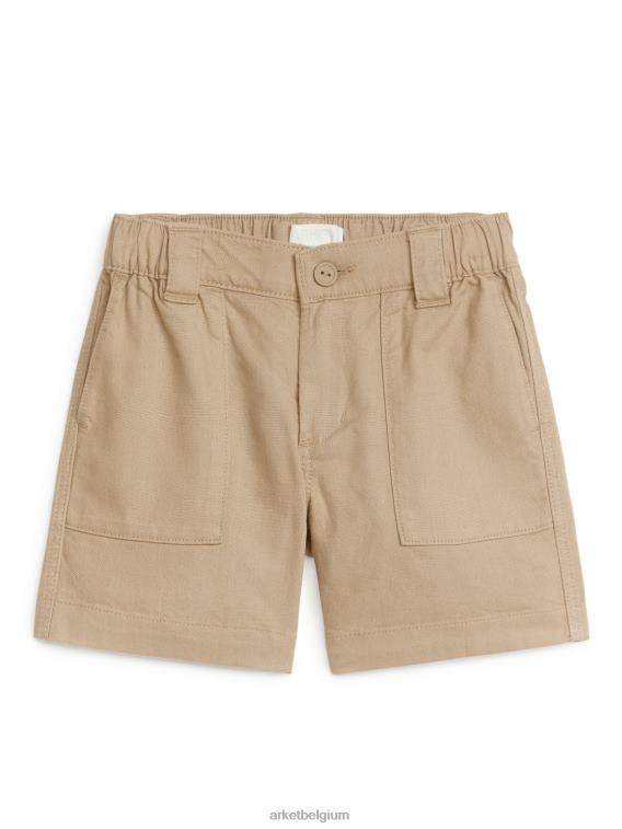 ARKET kleding 0DXJP1536 beige katoenen korte broek kinderen