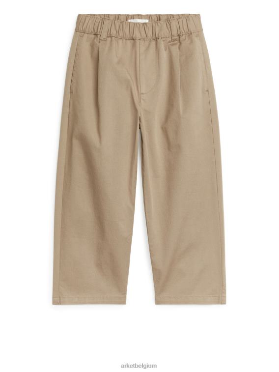 ARKET kleding 0DXJP1537 beige brede katoenen chino kinderen