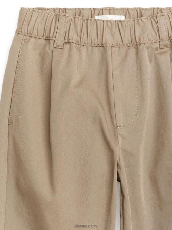ARKET kleding 0DXJP1537 beige brede katoenen chino kinderen