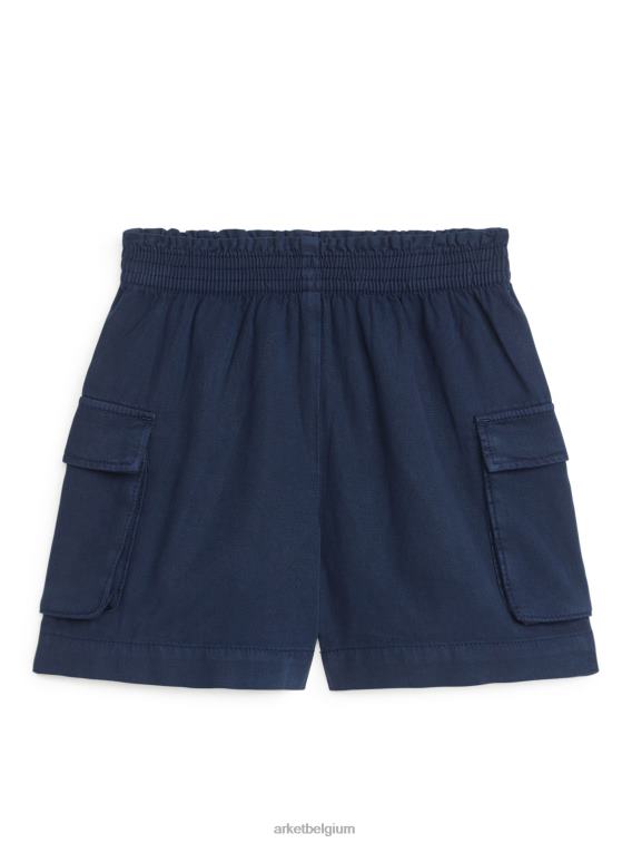 ARKET kleding 0DXJP1538 donkerblauw Utility-short van lyocell kinderen