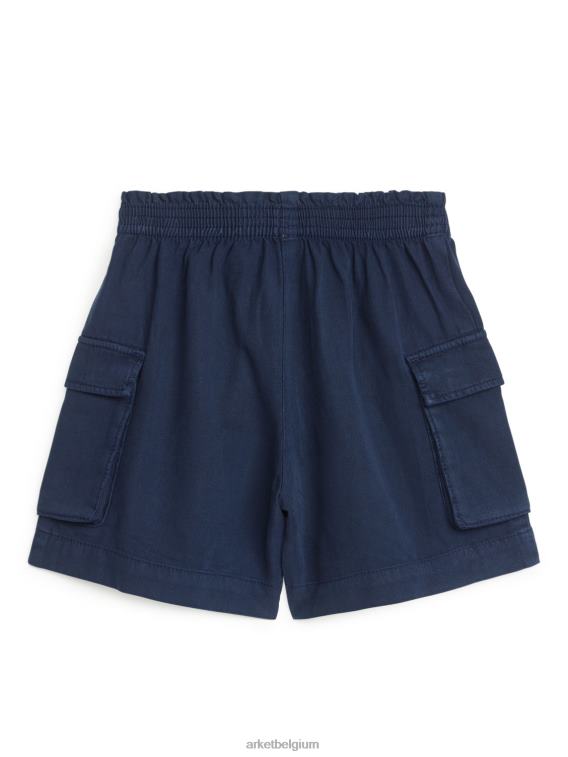 ARKET kleding 0DXJP1538 donkerblauw Utility-short van lyocell kinderen