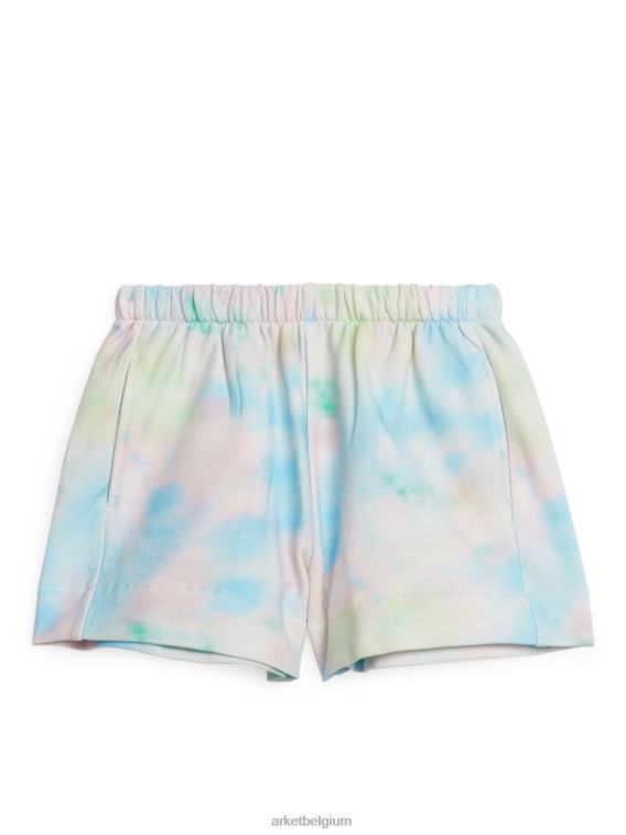 ARKET kleding 0DXJP1539 blauw/tie-dye korte broek van franse badstof kinderen