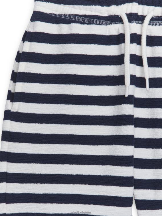 ARKET kleding 0DXJP1542 donkerblauw/strepen getextureerde jersey short kinderen