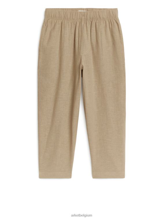 ARKET kleding 0DXJP1559 beige relaxte linnen broek kinderen