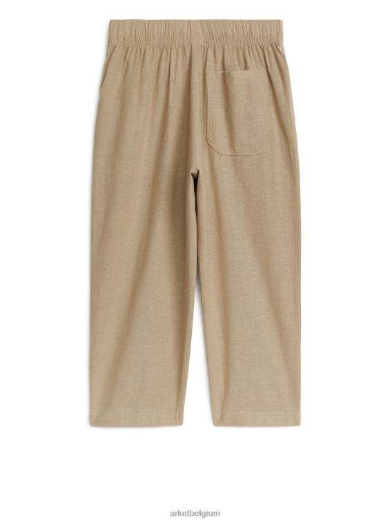 ARKET kleding 0DXJP1559 beige relaxte linnen broek kinderen
