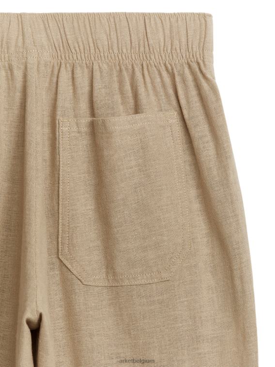 ARKET kleding 0DXJP1559 beige relaxte linnen broek kinderen