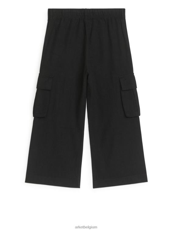 ARKET kleding 0DXJP1563 zwart Utility linnen broek kinderen