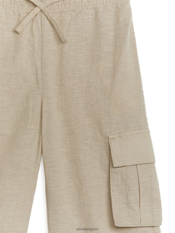 ARKET kleding 0DXJP1564 beige Utility linnen broek kinderen
