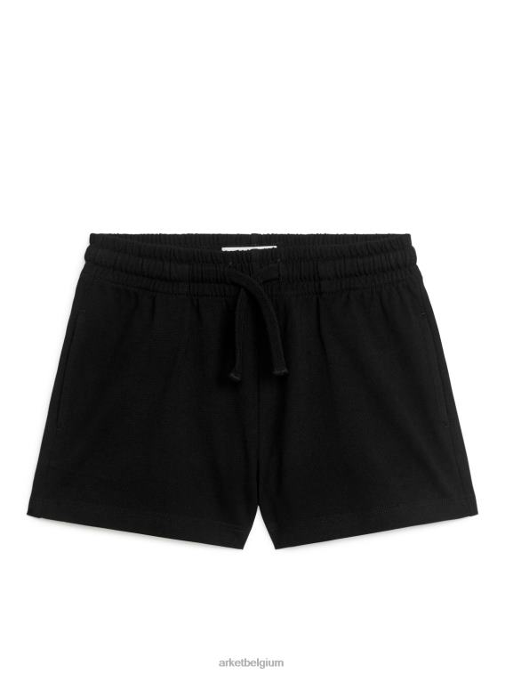 ARKET kleding 0DXJP1565 gebroken zwart relaxte jersey short kinderen
