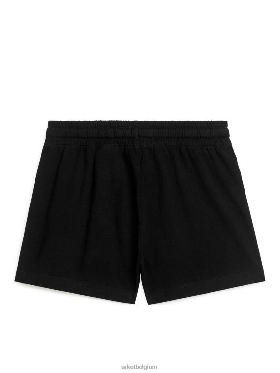 ARKET kleding 0DXJP1565 gebroken zwart relaxte jersey short kinderen