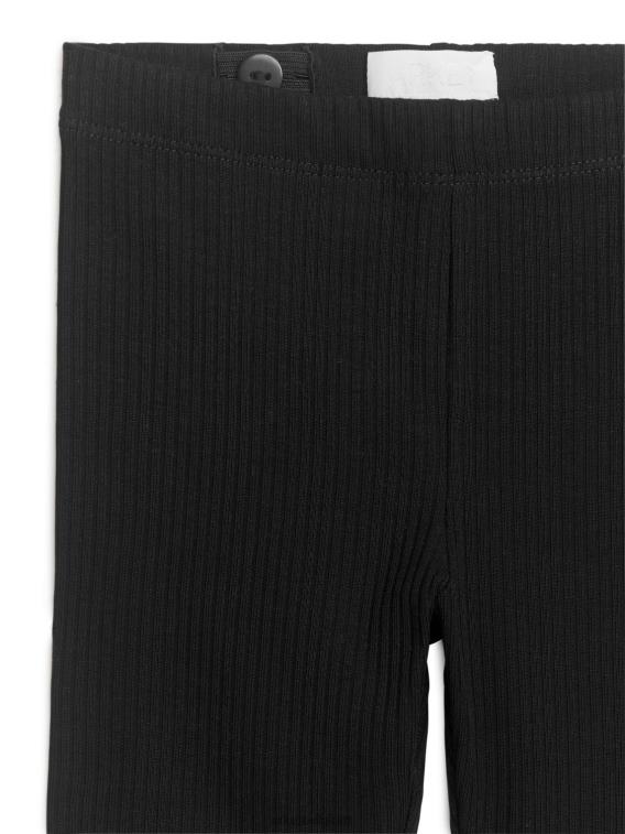 ARKET kleding 0DXJP1567 zwart geribbelde fietsbroek kinderen