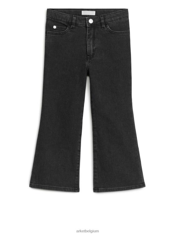 ARKET kleding 0DXJP1572 zwart gewassen uitlopende stretchjeans kinderen