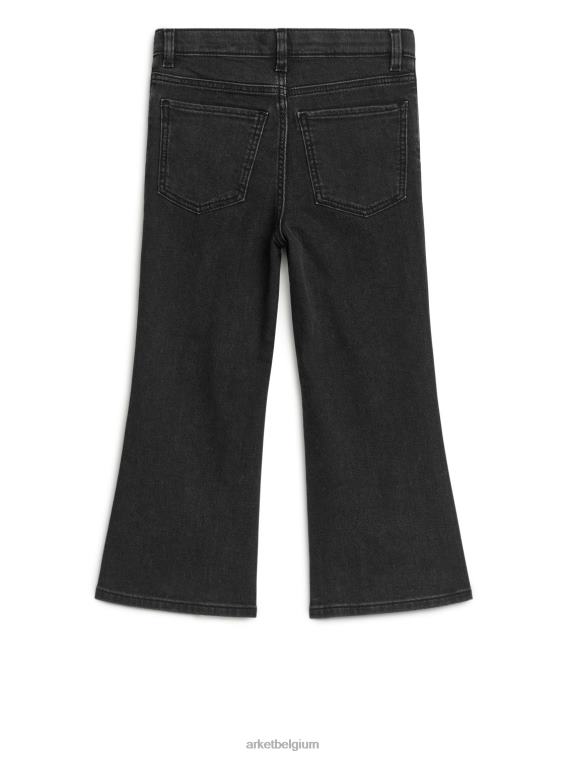 ARKET kleding 0DXJP1572 zwart gewassen uitlopende stretchjeans kinderen