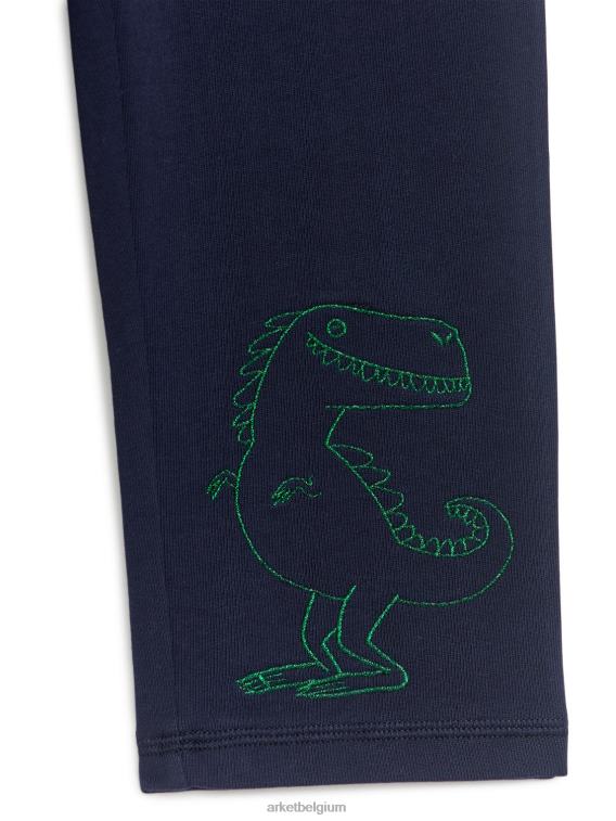 ARKET kleding 0DXJP1574 donkerblauw geborduurde joggingbroek kinderen