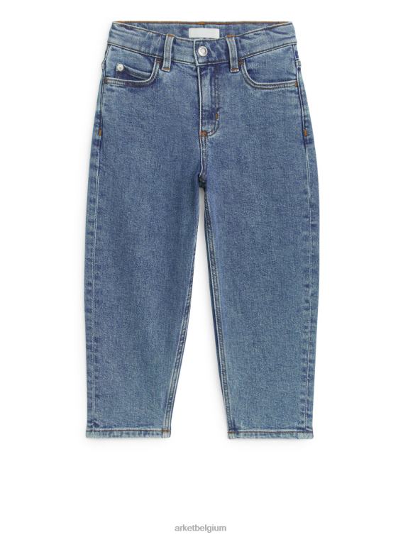 ARKET kleding 0DXJP1583 blauw gewassen taps toelopende stretchjeans kinderen