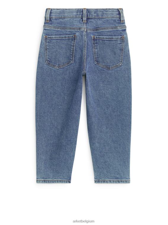 ARKET kleding 0DXJP1583 blauw gewassen taps toelopende stretchjeans kinderen