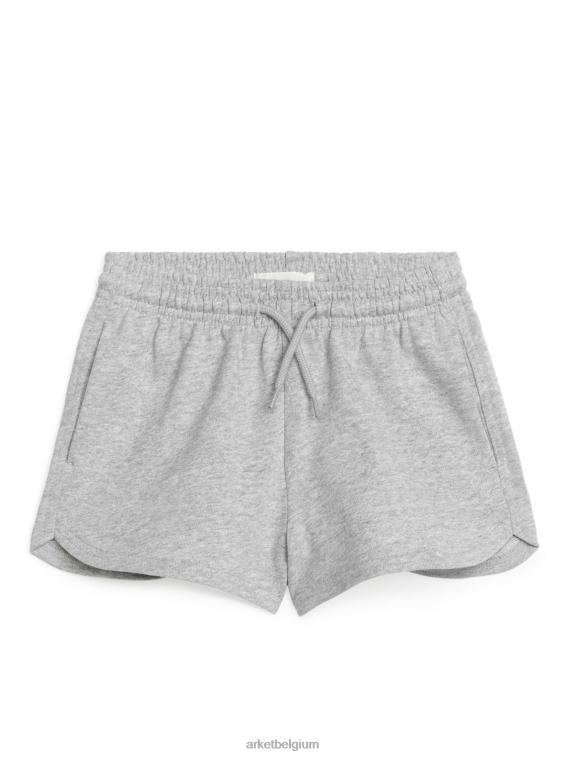 ARKET kleding 0DXJP1586 grijs gemêleerd korte broek van badstof kinderen