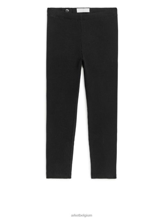 ARKET kleding 0DXJP1589 zwart legging van ribjersey kinderen