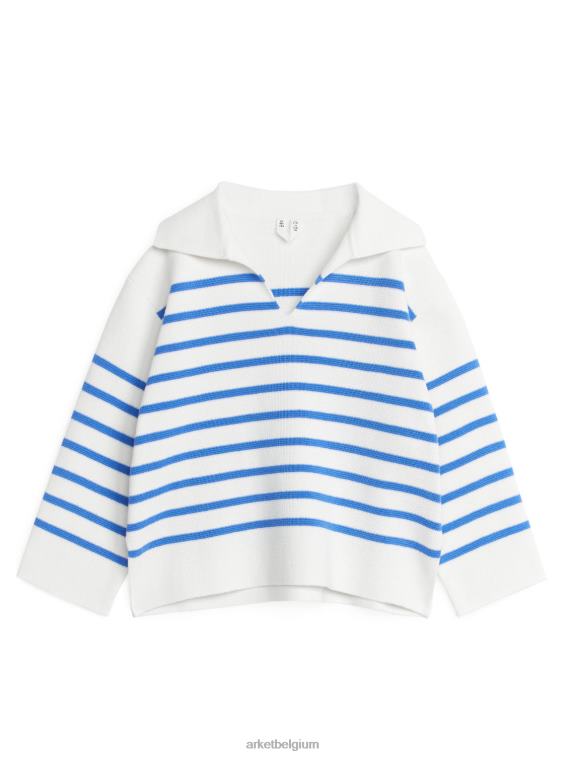 ARKET kleding 0DXJP1620 helder blauw/wit katoenen trui kinderen
