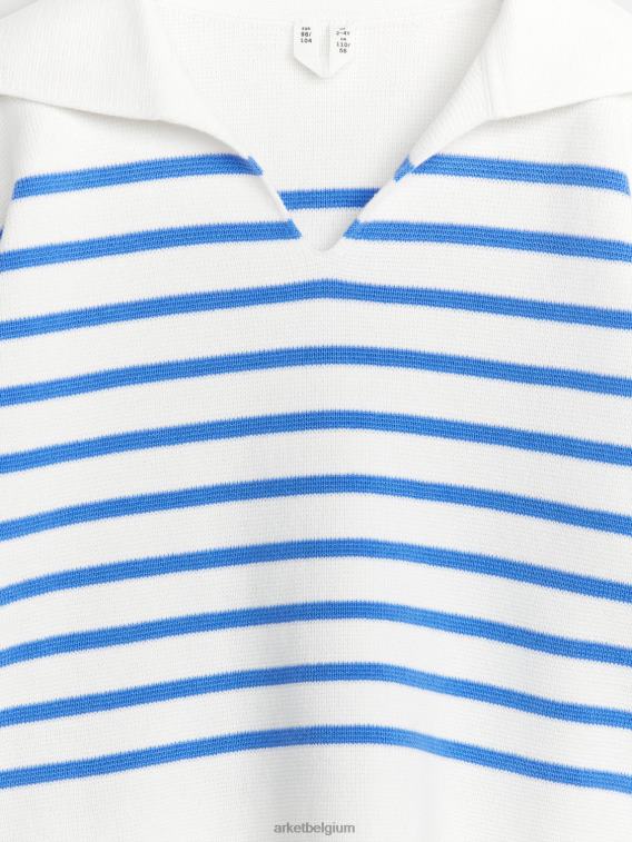 ARKET kleding 0DXJP1620 helder blauw/wit katoenen trui kinderen