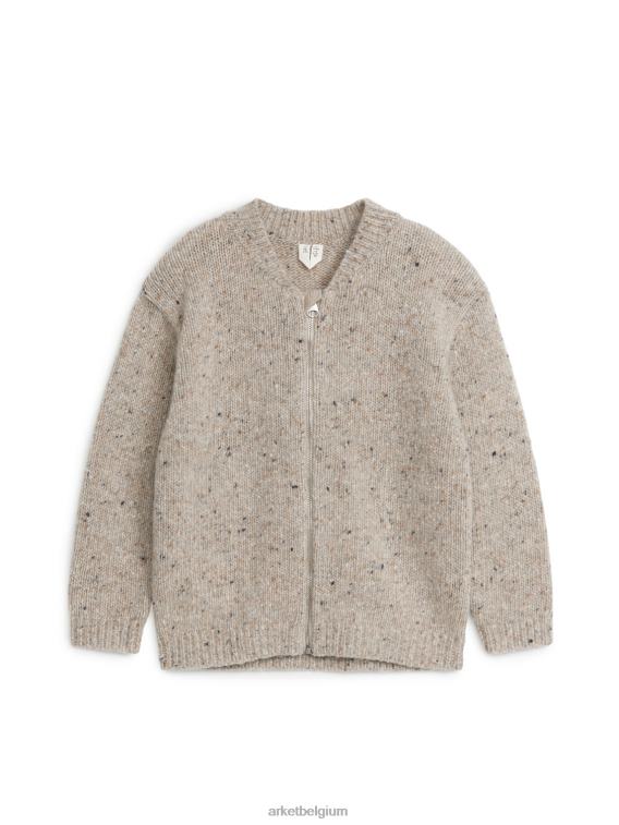 ARKET kleding 0DXJP1621 beige gebreid nep vest kinderen
