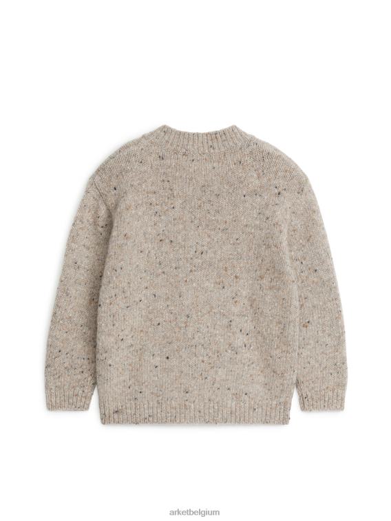 ARKET kleding 0DXJP1621 beige gebreid nep vest kinderen