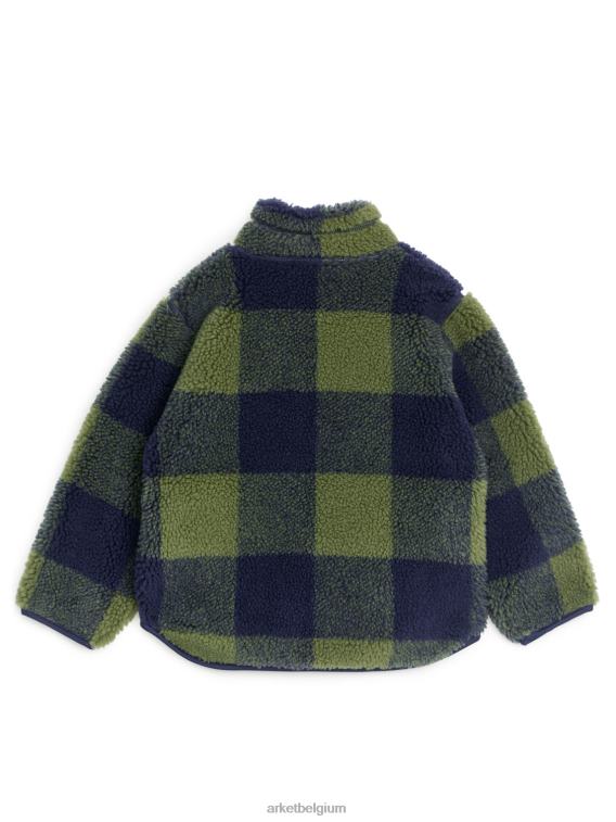 ARKET kleding 0DXJP1680 kaki/blauw geruit stapeljack kinderen